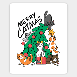 Merry Catmas Magnet